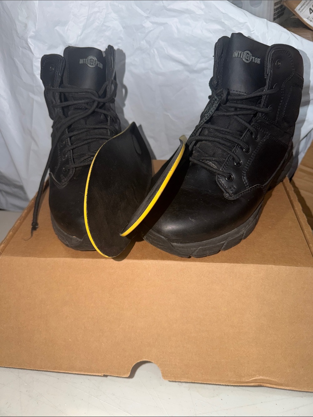 Interceptor Men S Guard Zippered 6 Soft Toe Tactical Boots size 11